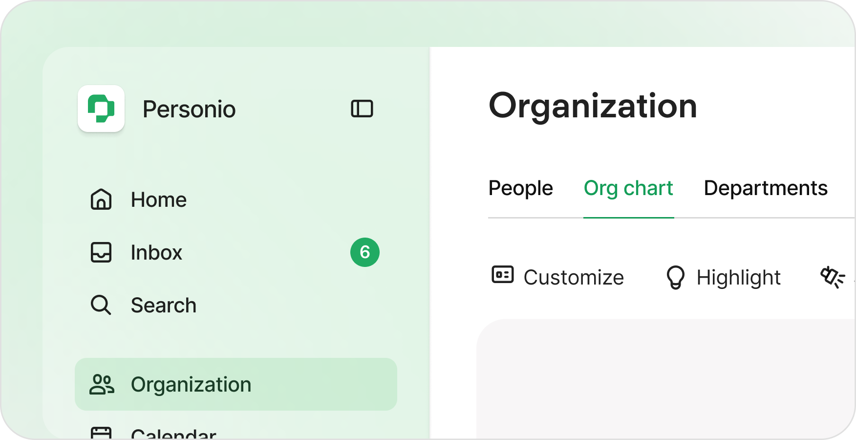 Personio organization & org chart